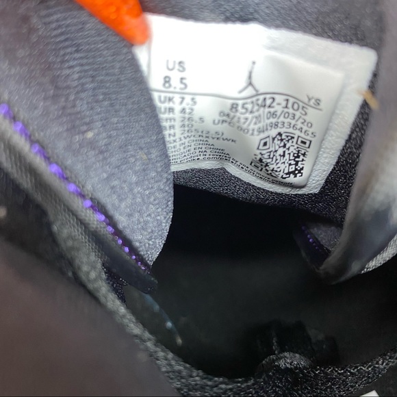 Mens Nike Air Jordan 1 Mid Court Purple New in Box size 8.5M 10W - Picture 5 of 6